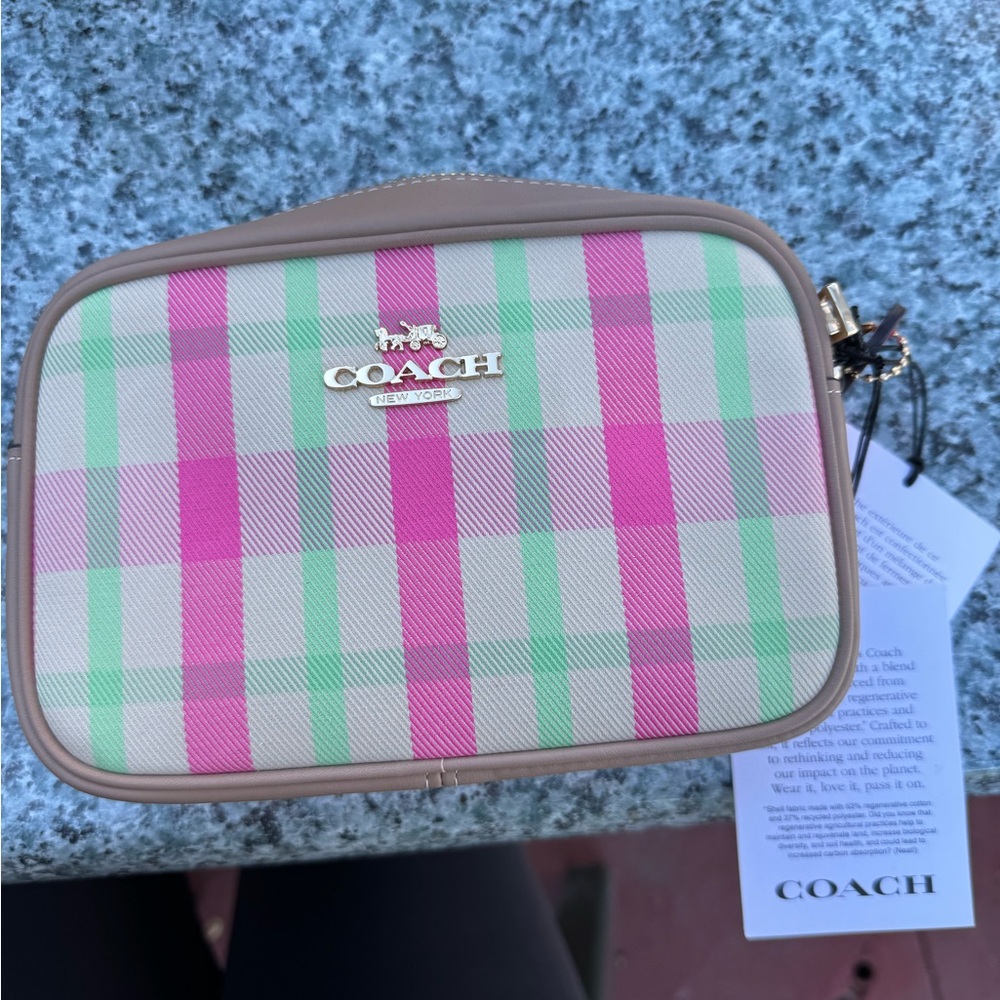 Coach Multicolor Plaid Crossbody Bag